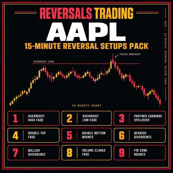 The AAPL Reversal Setups Pack (15-Minute) cover