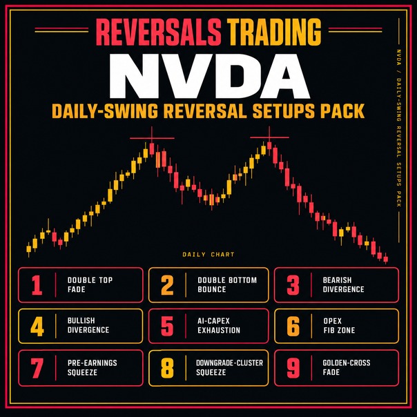 The NVDA Reversal Setups Pack (Daily-Swing) cover