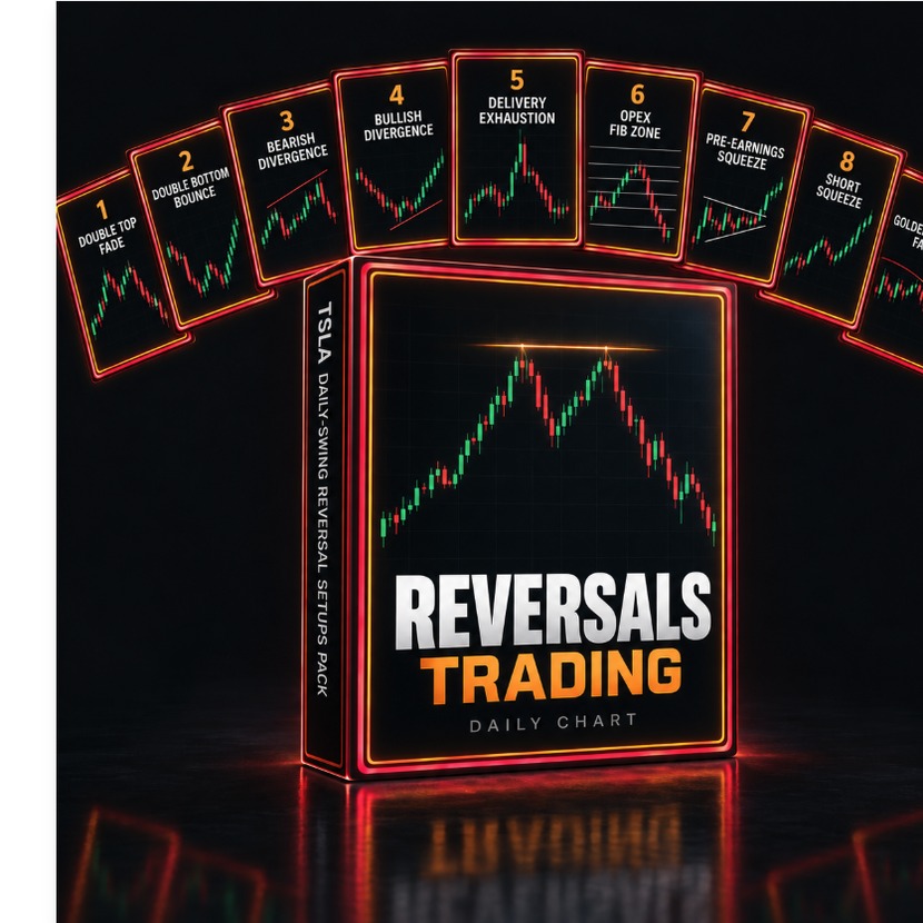 The TSLA Reversal Setups Pack (Daily-Swing) cover
