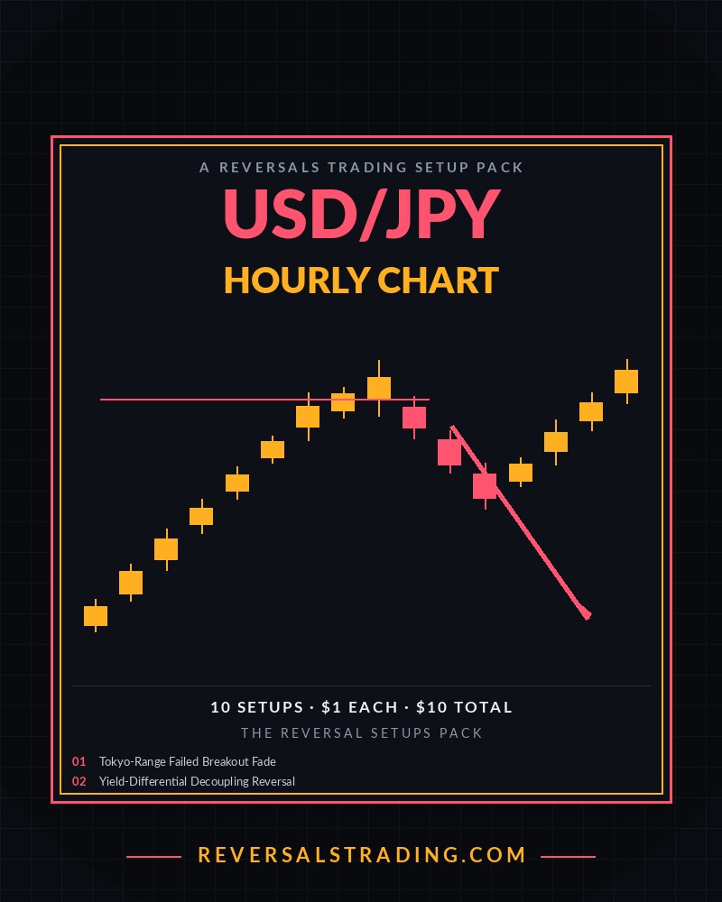 The USD/JPY Reversal Setups Pack (Hourly) cover